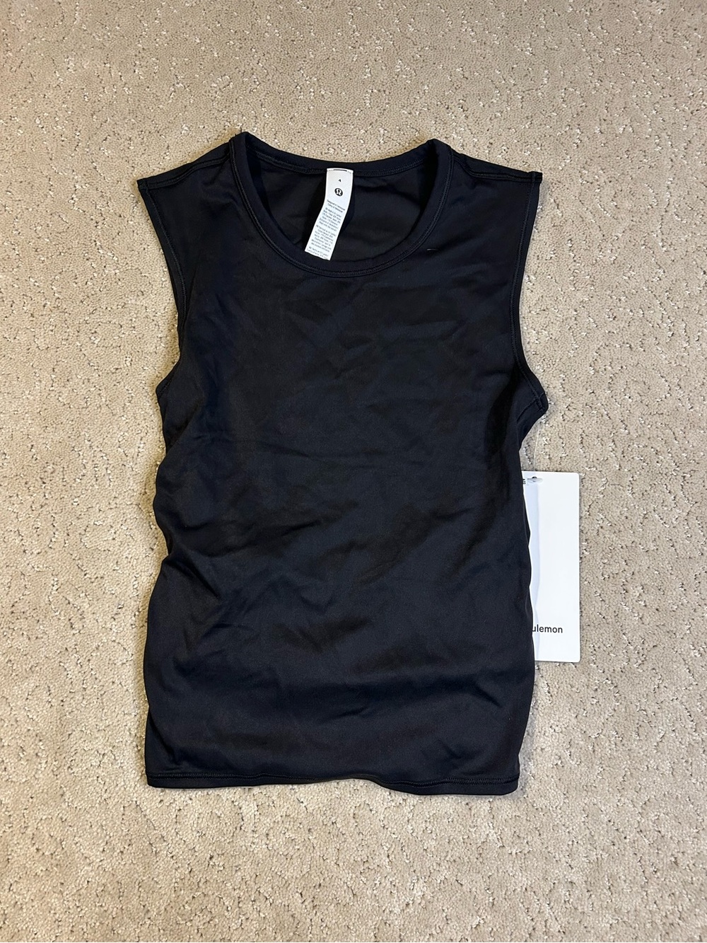 NWT Lululemon All it Takes Back Twist Tank Silky Size 4 in Black